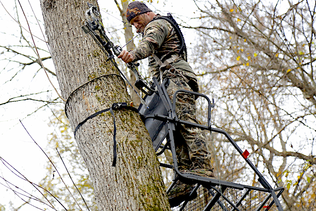 what should be worn at all times while climbing a tree or in a tree stand?